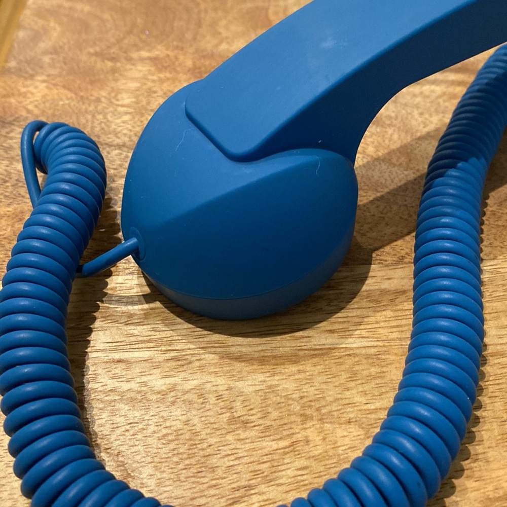 Native Union Pop Phone Retro Handset Soft Touch Attachment w/ Audio Jack w/o Box - Picture 10 of 10